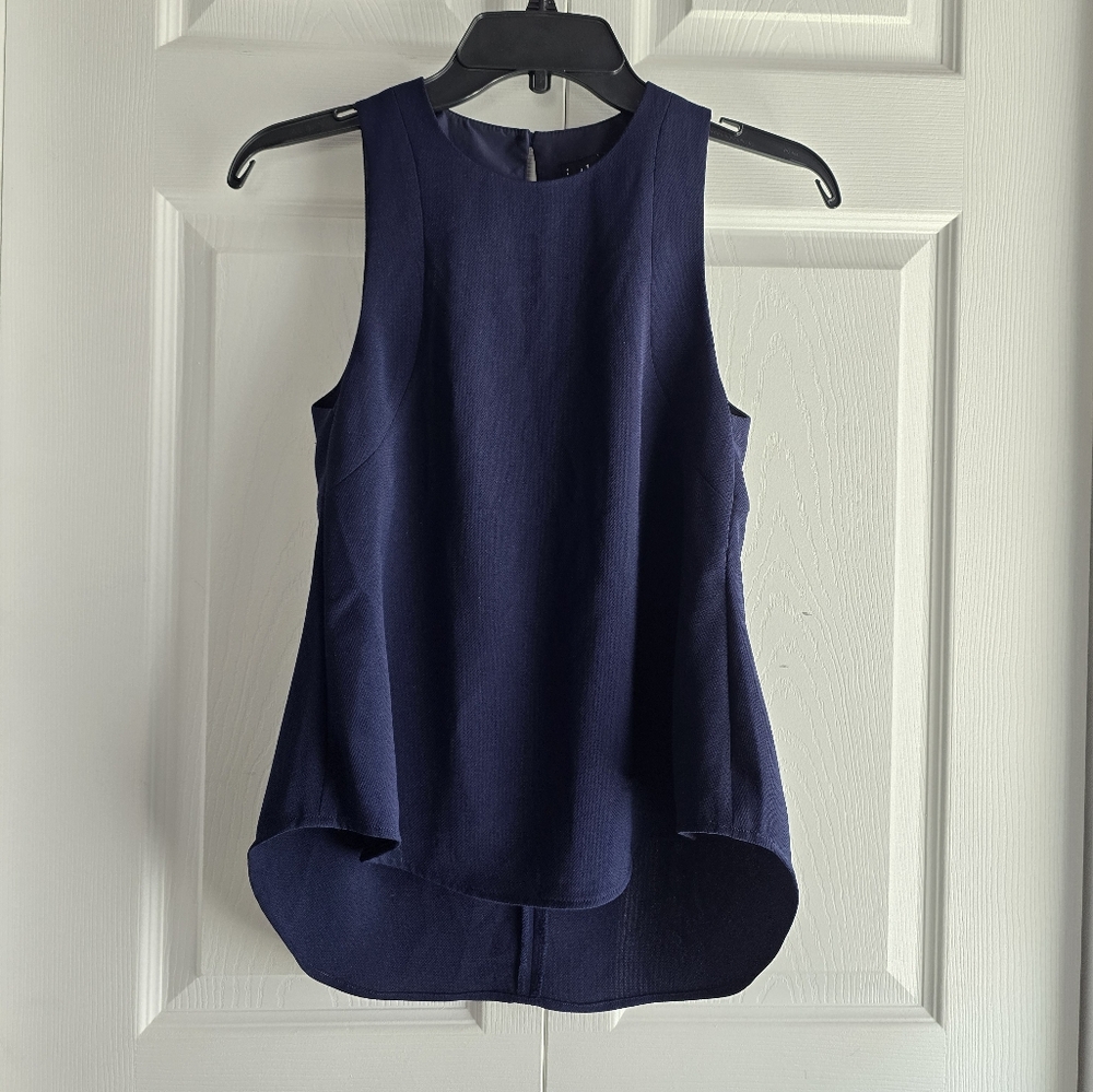 The Fifth Navy Blue Sleeveless High-low Blouse Size XS